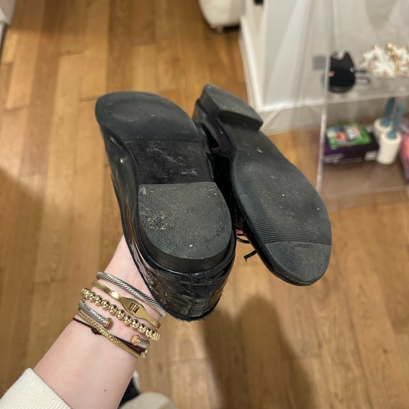 Dark Navy Patent Leather Chanel Ballet Flats. Size 9.5 - Picture 9 of 9